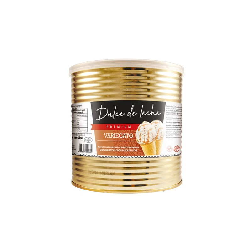 3kg VARIEGATO DULCE DE LECHE PREMIUM pasta do przekładania i dekorowania lodów HUSO