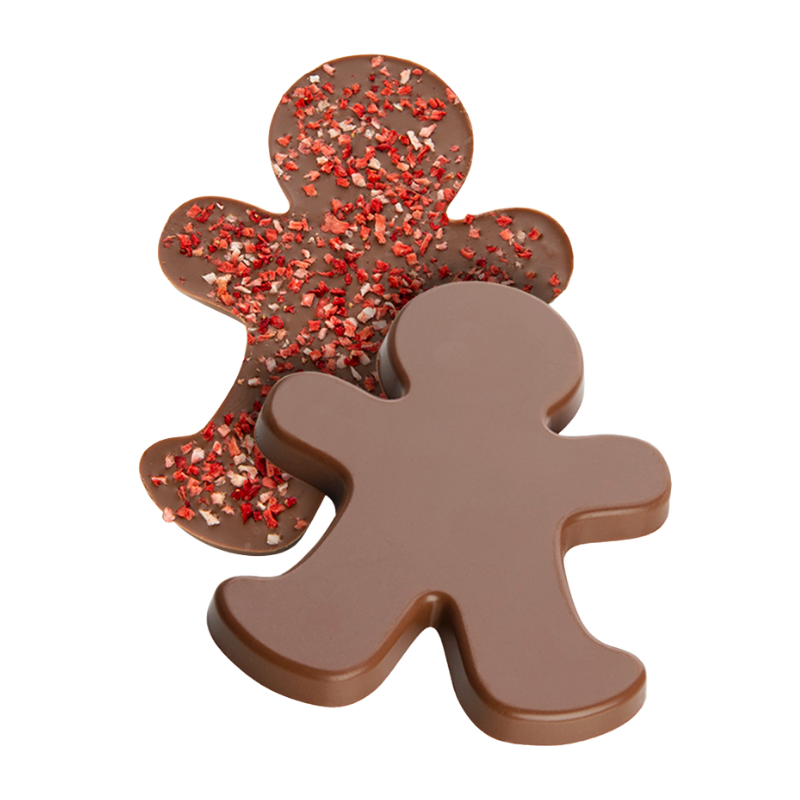 forma do tworzenia bożonarodzeniowych tabliczek czekolady w kształcie piernikowego ludzika