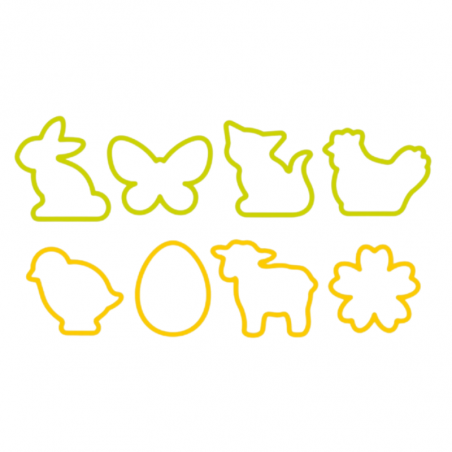 8 szt. FOREMKI WIELKANOC 630903 TESCOMA zestaw foremek z tworzywa do wykrawania