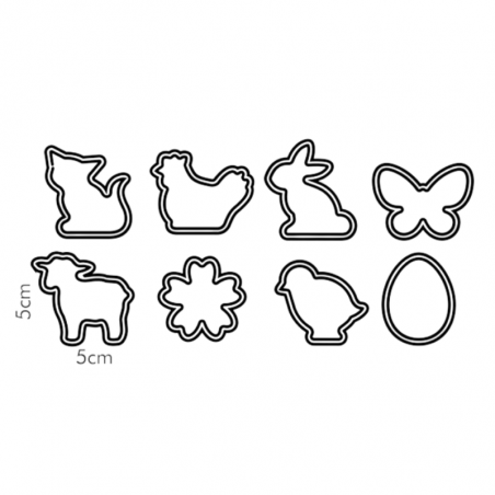 8 szt. FOREMKI WIELKANOC 630903 TESCOMA zestaw foremek z tworzywa do wykrawania