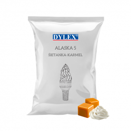 op. 24 kg ALASKA 5 ŚMIETANKA-KARMEL DYLEX - mieszanka do produkcji lodów świderków o smaku śmietankowo-karmelowym