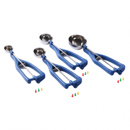 śr. 45 mm GAŁKOWNICA MODEL K 1/40 5103040 STÖCKEL - łyżka do nakładania lodów z niebieskim uchwytem z tworzywa