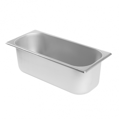 profesjonalna kuweta do lodów ze stali nierdzewnej o wydłużonym kształcie