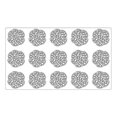 wyjątkowa forma silikonowa do tworzenia ażurowych dekoracji w kształcie liści - doskonała do monoporcji