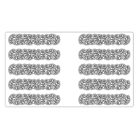 wyjątkowa forma silikonowa do tworzenia ażurowych dekoracji w kształcie liści - doskonała do eklerów