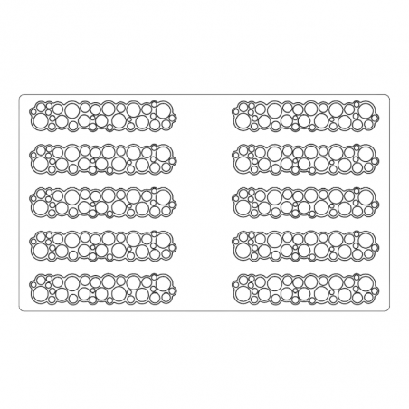 wyjątkowa forma silikonowa do tworzenia ażurowych dekoracji w kształcie okręgów - doskonała do eklerów
