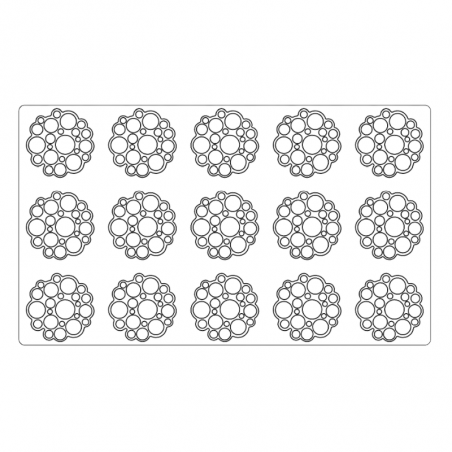 PAVODECOR CIRCLES 2 PR005 PAVONI forma silikonowa do tworzenia ażurowych dekoracji monoporcji