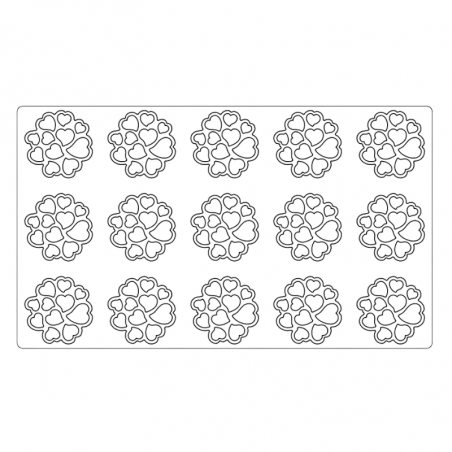 wyjątkowa forma silikonowa do tworzenia ażurowych dekoracji w kształcie serc - doskonała do monoporcji