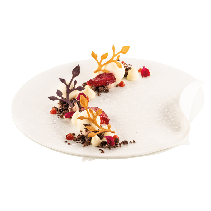profesjonalna forma silikonowa w kształcie drobnych listków do haute cuisine profesjonalna forma silikonowa w kształcie drobnych listków do haute cuisine