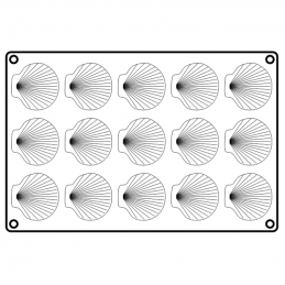 forma silikonowa do tworzenia wyjątkowych dekoracji w kształcie muszli - przegrzebek