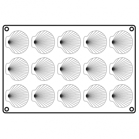forma silikonowa do tworzenia wyjątkowych dekoracji w kształcie muszli - przegrzebek
