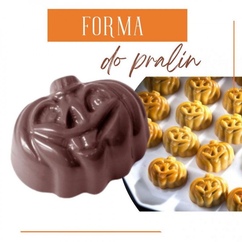 520CW FORMA DYNIA CHOCOLATE WORLD forma z poliwęglanu do pralin w kształcie dyni 520CW FORMA DYNIA CHOCOLATE WORLD forma z poliwęglanu do pralin w kształcie dyni