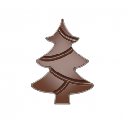 forma z poliwęglanu do tworzenia małych tabliczek czekoladowych w kształcie choinki