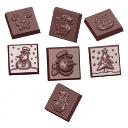 forma do bożonarodzeniowych czekoladek w siedmiu wzorach