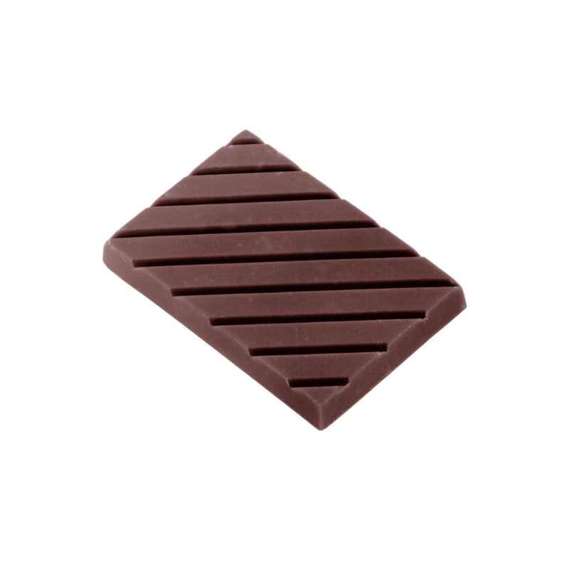 forma do prostokątnych kawałków czekolady z wzorem - paski