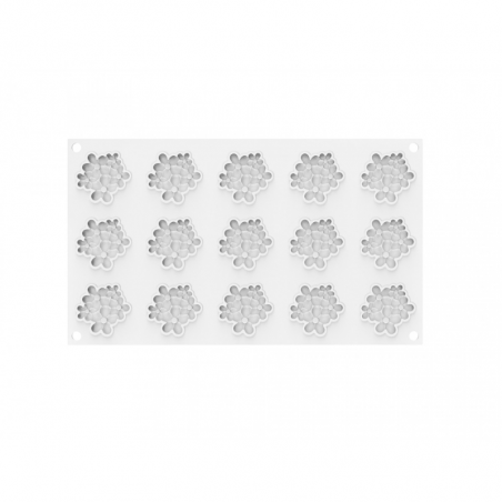 forma silikonowa do tworzenia płaskich elementów dekoracyjnych w kształcie kwiatów