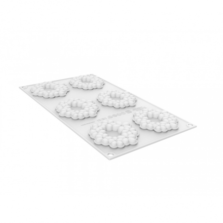 forma silikonowa do tworzenia płaskich elementów dekoracyjnych w kształcie kwiatów