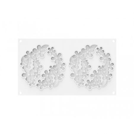 forma silikonowa do tworzenia płaskich elementów dekoracyjnych w kształcie kwiatów