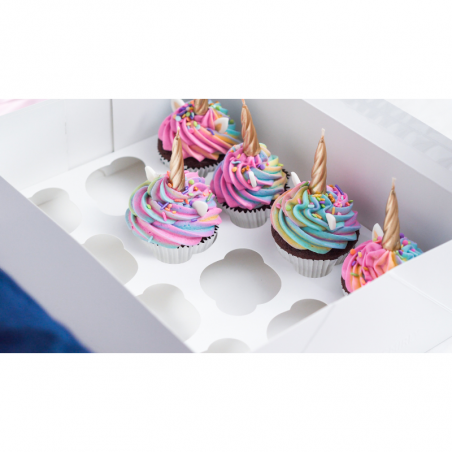 1 szt. WKŁADKA NA 6 MUFFINEK DO PUDEŁKA 22x22 cm LIV OPAKOWANIA kartonowa wkładka ułatwiająca transport babeczek