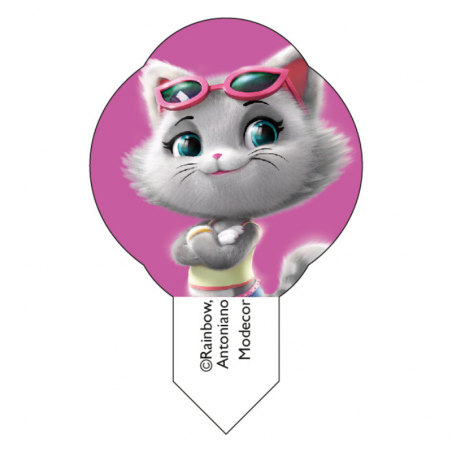 okrągłe wtykacze waflowe z jadalnym kolorowym nadrukiem to doskonały sposób na szybką i efektowną dekoracje wypieków z kremem