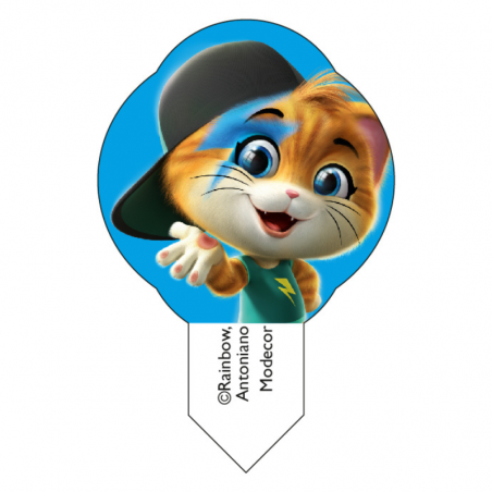 600 szt. WTYKACZE WAFLOWE 44 CATS 42061 MODECOR dekoracja waflowa z bohaterami z bajek 8 wzorów