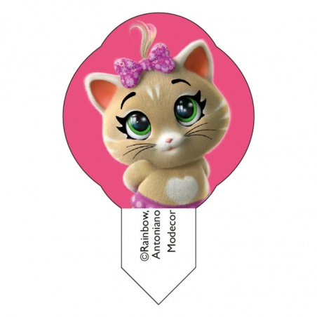 600 szt. WTYKACZE WAFLOWE 44 CATS 42061 MODECOR dekoracja waflowa z bohaterami z bajek 8 wzorów