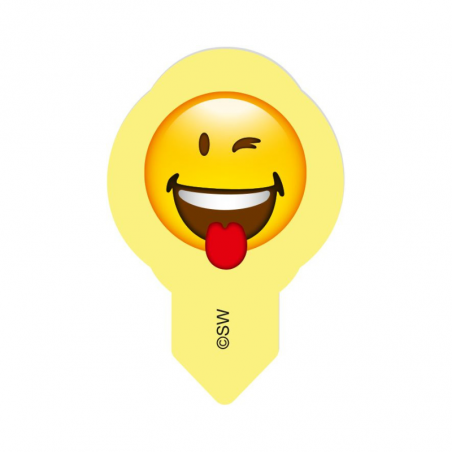 okrągłe wtykacze waflowe z jadalnym kolorowym nadrukiem to doskonały sposób na szybką i efektowną dekoracje wypieków z kremem