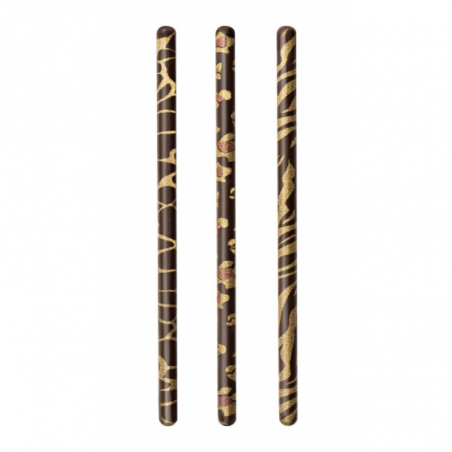 bierki z ciemnej czekolady z dekoracyjnym złotym nadrukiem