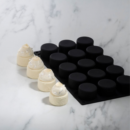 CYLINDER 40TIME PX3217 PAVOFLEX PAVONI forma silikonowa o pojemności 40 ml do nowoczesnych przekąsek