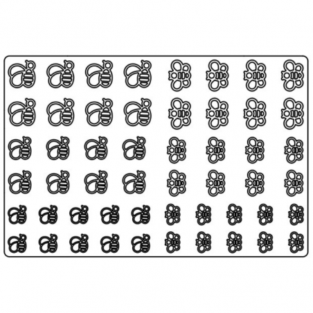 forma silikonowa do tworzenia ażurowych dekoracji w kształcie pszczół
