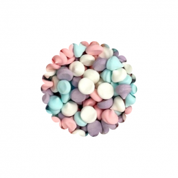 dekoracyjne beziki w pastelowych barwach - posypka cukiernicza