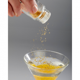 23-karatowe złoto jadalne w postaci drobnych cząstek - do dekoracji deserów i drinków