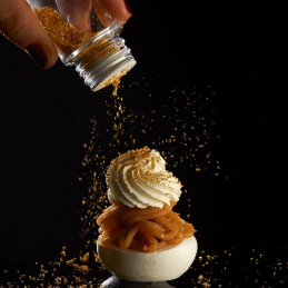23-karatowe złoto jadalne w postaci drobnych cząstek - do dekoracji deserów i drinków