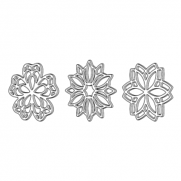 forma silikonowa do tworzenia ażurowych dekoracji - mandala w trzech wzorach