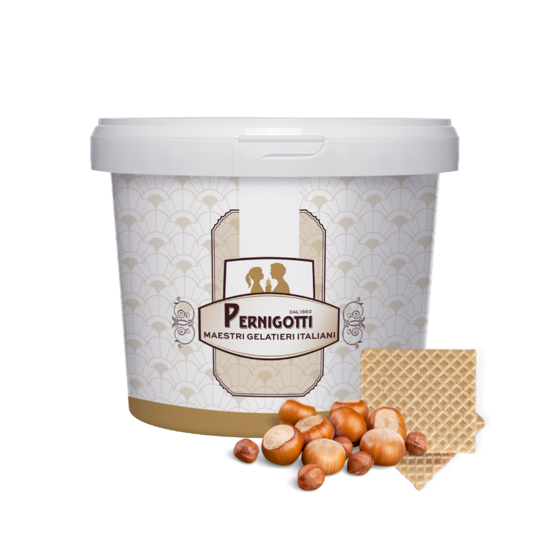 kremowa pasta smakowa z chrupiącymi wafelkami i dodatkami do lodów i wyrobów cukierniczych kremowa pasta smakowa z chrupiącymi wafelkami i dodatkami do lodów i wyrobów cukierniczych