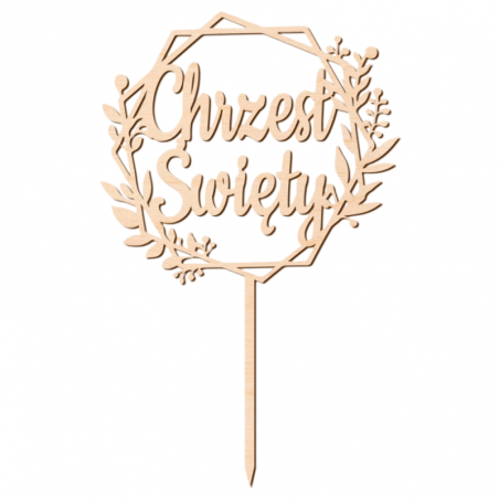 wyjątkowa dekoracja w naturalnym kolorze drewna idealna na chrzciny