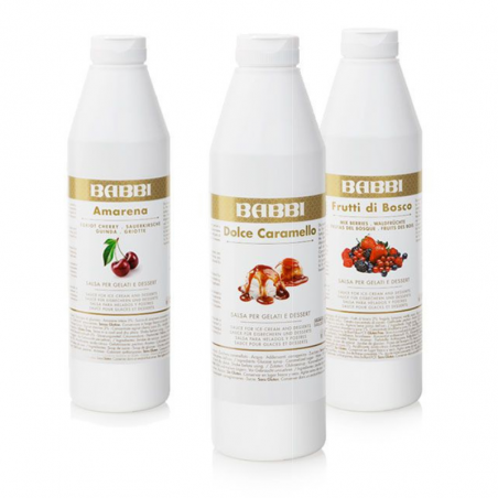 op. 1 kg Topping Creme Caramel - 13205 Babbi - polewa dekoracyjna do lodów i deserów - karmelowo-waniliowa