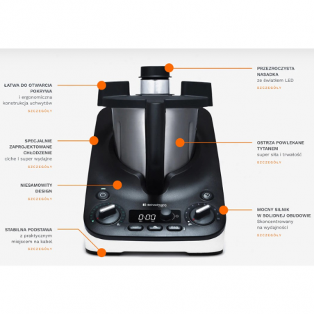 wielofunkcyjne urządzenie kuchenne przeznaczone do ułatwienia pracy w profesjonalnej kuchni