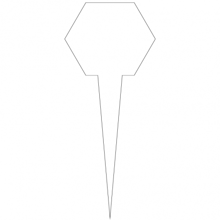 10 szt. BIAŁE WIELOKĄTNE WTYKACZE DO LODÓW 70303 SEMPRE – plakietki do opisywania smaków lodów w witrynie