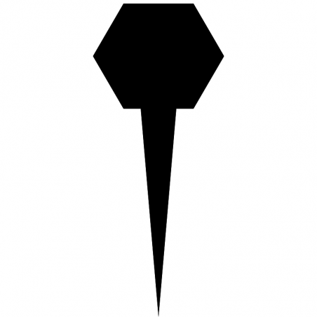 10 szt. CZARNE WIELOKĄTNE WTYKACZE DO LODÓW 70302 SEMPRE – plakietki do opisywania smaków lodów w witrynie