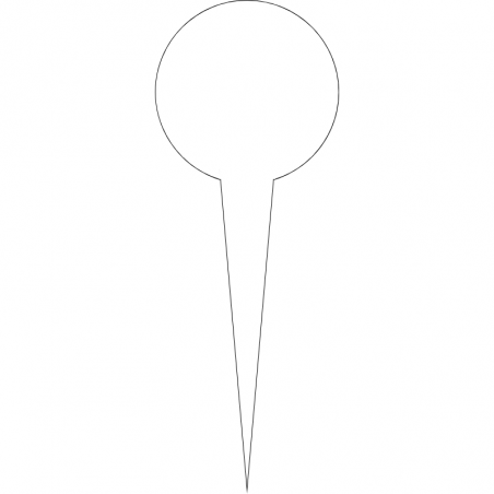 10 szt. BIAŁE OKRĄGŁE WTYKACZE DO LODÓW 70103 SEMPRE – plakietki do opisywania smaków lodów w witrynie