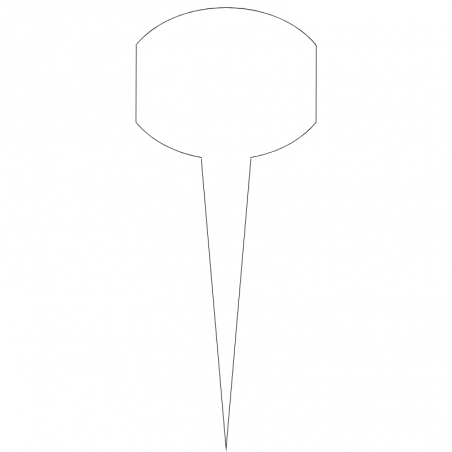 10 szt. BIAŁE SZEROKIE WTYKACZE DO LODÓW 70503 SEMPRE – plakietki do opisywania smaków lodów w witrynie