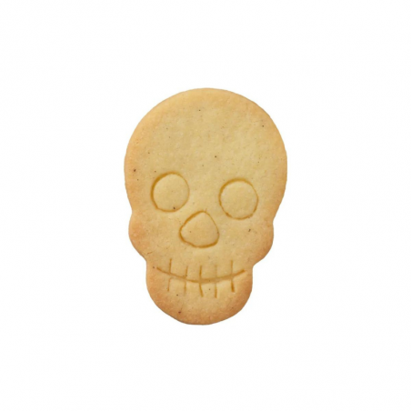 stalowa foremka do wykrawania w kształcie czaszki meksykańskiej