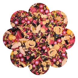 autorska mieszanka posypek cukrowych w jesiennych kolorach do dekoracji cukierniczych