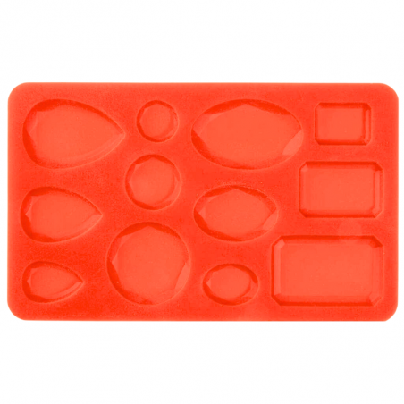 forma silikonowa do odlewania dekoracji z izomaltu w kształcie klejnotów