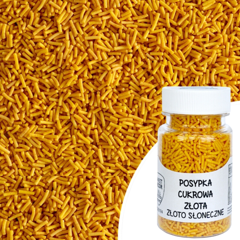 pałeczki cukrowe w kolorze słonecznego złota do dekoracji cukierniczych pałeczki cukrowe w kolorze słonecznego złota do dekoracji cukierniczych