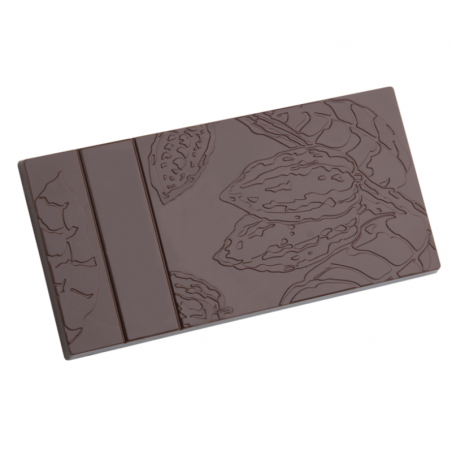 HB-9110-S TAFEL MIT KAKAOBOHNE HANS BRUNNER forma do tabliczek czekolady z wzorem strąków kakaowca
