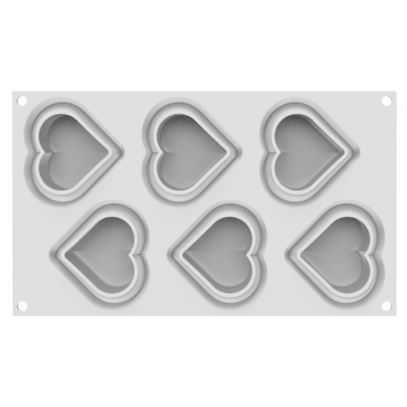 zestaw do monoporcji w kształcie serca - forma silikonowa