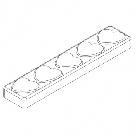 oryginalna forma do walentynkowych batonów czekoladowych