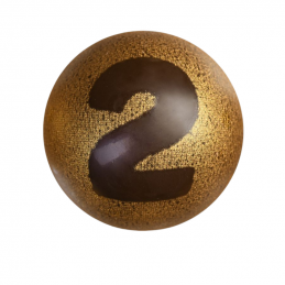 sylwestrowa dekoracja czekoladowa - złote kule 2024